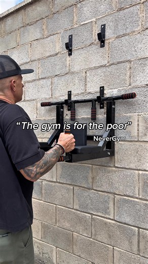 THE GYM IS FOR THE POOR. 👁️ The real flex? Looking like you live in the gym… without needing one. #NeverGym #Calisthenics #HomeGym