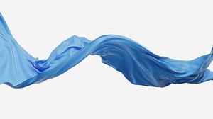 Flowing wave cloth, 3d rendering.