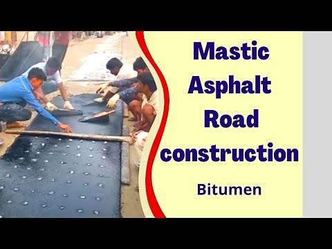 Mastic asphalt road construction full process | Bitumen mastic road