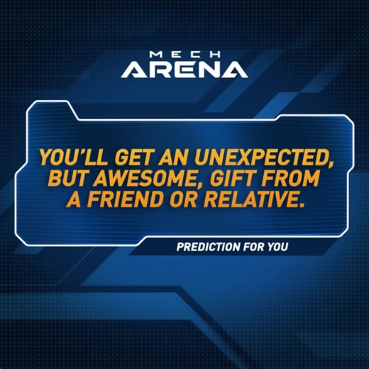 😍❄️ Winter holidays are knocking on everyone's doors now, full of warm wishes and celebration. What can you expect in the upcoming year? Stop the video at a random moment and grab your holiday forecast. Let us know what you've got in the comments! 🎅🏻 #MechArena | Mech Arena