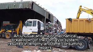 Following reports of a worsening stench and garbage piling up inside and outside the Knysna Waste Transfer Station, Knysna-Plett Herald journalist Rozano Alie visited the site to assess the situation firsthand. An unusual and major mechanical breakdown of the conveyor system resulted in lengthy and time-consuming repairs. During this period, waste could not be processed as usual, leading to the temporary dumping of refuse outside the station and the visible accumulation of garbage that sparked p