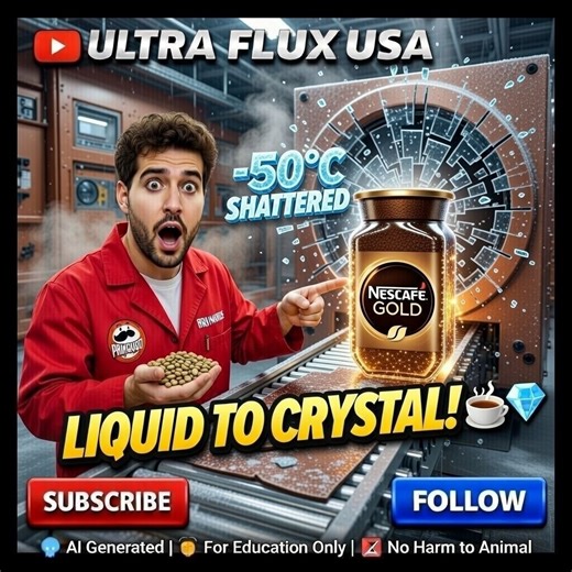 why nescafe "shatters" their coffee at -50°C (the secret to the crunch) ☕🤫❄️ inside the world's largest instant coffee plant: the 2026 bean-to-jar process 🏭✨ ​ watch 10 tons of coffee turn into crystals in seconds! the ultimate factory tour 🚀☕ ​ ​welcome to ultra flux usa ⚙️ see how fascinating products are made, from massive factories to high-tech production lines 🌍 ​how do you turn a liquid drink into a dry crystal that lasts forever? ☕🧪 today, ryan007 is taking you inside a massive nesca