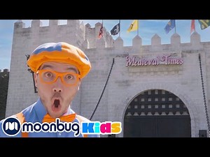 Blippi Learns At A Castle! | Educational Videos for Kids | Learn ABC 123 | Moonbug Kids