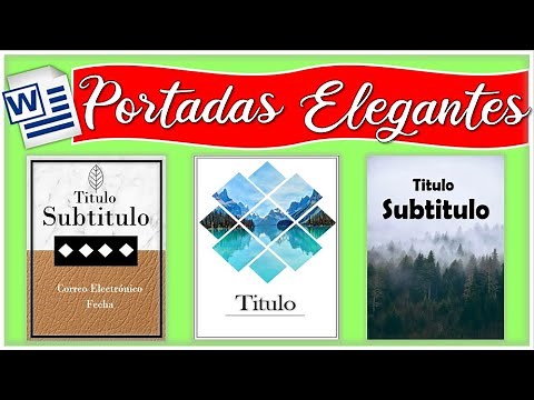 COMO HACER PORTADAS FORMALES EN WORD📑 CARATULAS FORMALES EN WORD✅ FACILES DE HACER🚀LISTA EN MINUTOS⏳