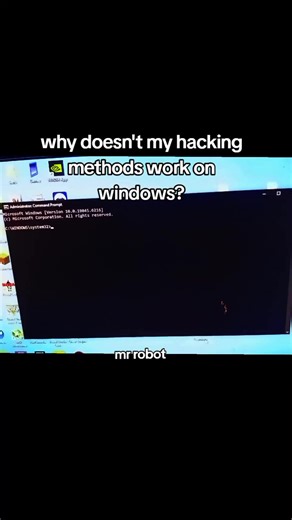 but I literally watched mr robot... why doesnt hacking works#linux #windows #mrrobot #hacker