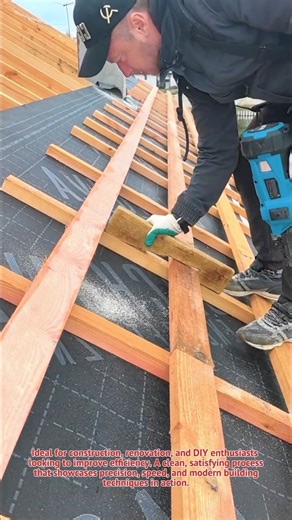 Fast Roof Batten Installation with Nail Gun | Smart Carpentry Trick