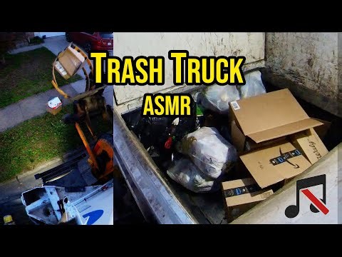 Garbage Truck POV video - Hopper and Arm at work