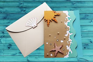 Beach Note Card - Intricately Cut, Handmade - Etsy