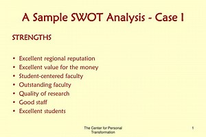 A Sample SWOT Analysis - Case I - SlideServe