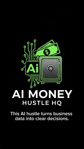 Hustle 8. This AI hustle shows how AI tools can turn business data into clearer decisions. Most companies collect data but struggle to use it properly. This breaks down how AI-driven analysis helps with planning and forecasting. Tools and workflows used are linked in the bio. Results vary. AI Money Hustle HQ #AIHustle #AIinFinance #DataDriven #AITools #BusinessTok