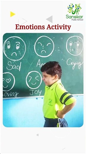 Cute Emotions Activity in Classroom! 🎭 #Shorts #SanskarPublicSchool