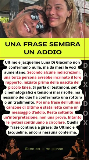 Ultimo e Jacqueline, le voci su una terza persona Dopo gli applausi V7