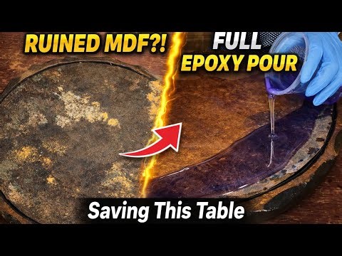 I Poured Epoxy on a Ruined MDF Table… Did It Work?