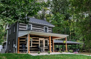 Historic log cabin has been transformed into an Airbnb with camping vibes | Cool Spaces