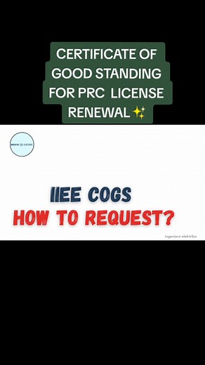 IIEE COGS . No. 1 Requirement for PRC license Renewal💡 #iiee #renewal #license #cogs #electrical #electricalengineering #engineers #student #organization #work #safety