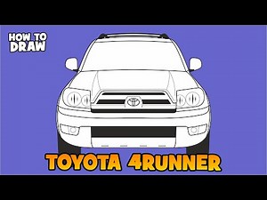 How to draw Toyota 4Runner 2004 front view