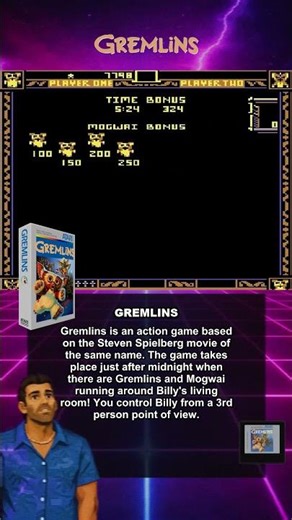 Gremlins (atari 5200) - Gremlins is an action game based on the Steven Spielberg movie of the sam...