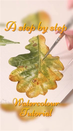 Billy Showell | A cosy little project for December: a glowing Oak leaf to complement our Acorn & Gall study 🍁 I’ll guide you through gentle detailing,... | Instagram