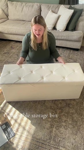 Collapsible Storage Bench for Home Organization
