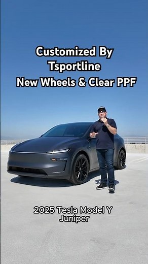 Tsportline Customizes 2025 Tesla Model Y Juniper With New Wheels and TMaxx Clear PPF 🔥🔥🔥