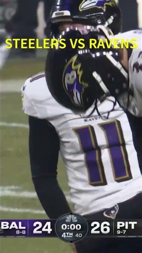 WHAT A GAME!!! TYLER LOOP(RAVENS)MISSED FIELD GOAL TO WIN GAME VS STEELERS #nfl #ravens #steelers