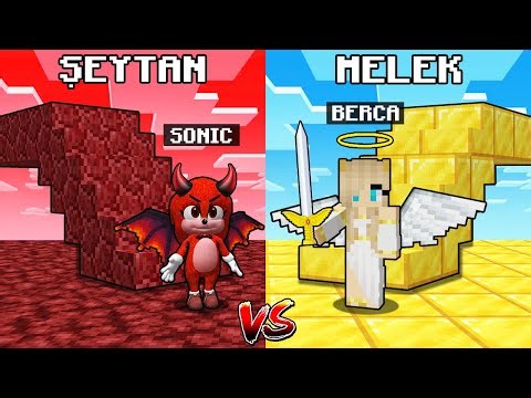 Melek Berca vs Şeytan Kız Bebek Sonic Merdiven Kapışması 😱 -Minecraft