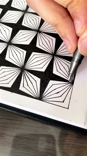 Stop scrolling—this 3D star tile pattern is way easier to draw than it looks! 🧠✨ #fancreation #viral