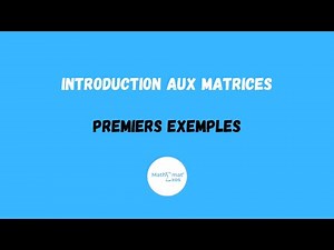 INTRODUCTION AUX MATRICES ET PREMIERS EXEMPLES
