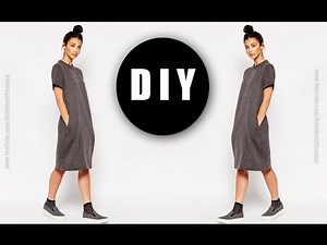 DIY T-shirt dress w/ pockets