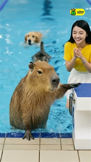 TRÙM CUỐI! Capybara vs Dog vs Cat: Who Wins the Water Pet Olympics? (Chillest Champion Ever)
