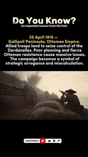 25 April 1915: The Landing That Went Wrong #history #militarytechnology