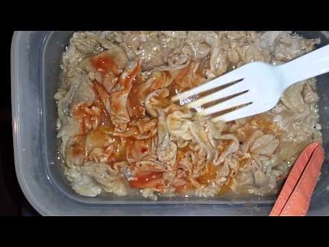 Cooked Chitterlings w/ hot sauce