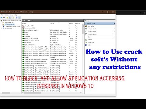 How to block and allow application accessing internet in windows 10