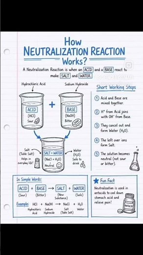 Neutralization reaction #chemistry #sciencebysumati