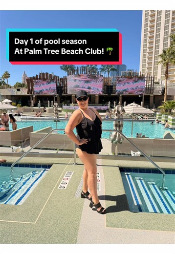 Happy Pool Season in Las Vegas! 🌴 @Palm Tree Beach Club #palmtreebeachclub #mgm #mgmgrand