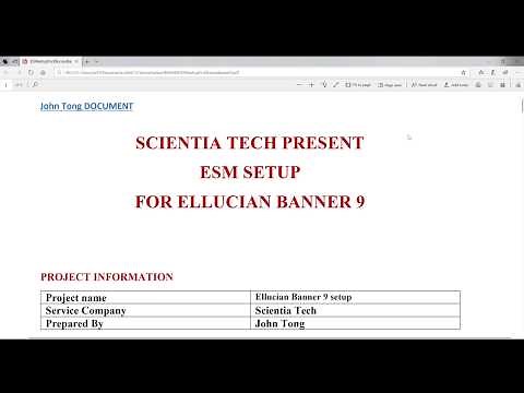 Ellucian Banner 9 Setup Part 1 ESM Ellucian Solution Manager setup