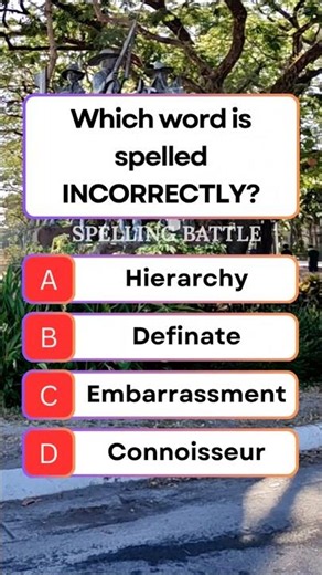 Spot the incorrect spelling 👀✍️ Can you find it? 😱🔥 #SpellingQuiz #English #Quiz