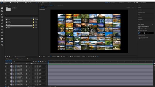 中文汉化版-AE模板图片批量替换脚本Aescripts Multi Replacer V1.03 + 视频教程