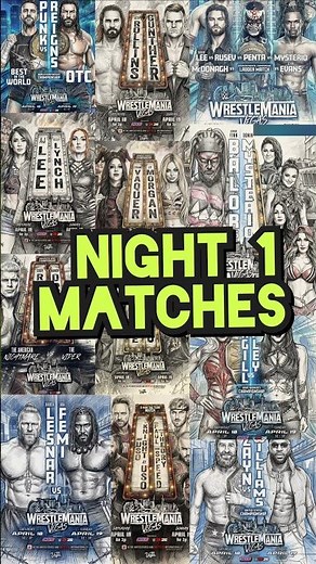 🩸wrestlemania 42 - match Card Roman Reigns CM Punk Brock Lesnar Cody Rhodes Randy Orton Liv Morgan
