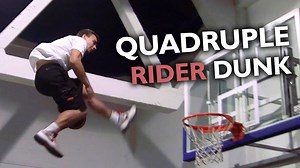 This week's Epic dunk challenge: Quadruple rider dunk! Can he do it? | Dunking Devils