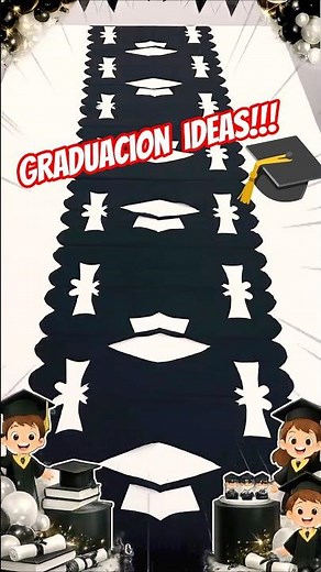 VIRAL DECOR!! Curtain or tablecloth 🤔? ✨ Graduation Ideas✨ Paper crafts for your decorations 😁👌