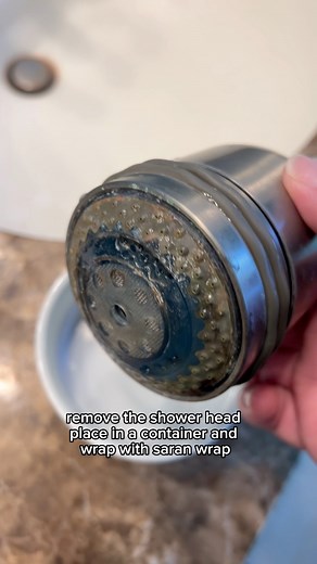 Shower head deep clean using CLR #cleaning #deepcleaning #cleaningproducts #CLR #viralvideo | Live Composed
