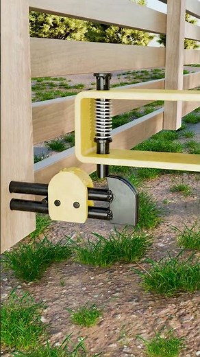 Automatic steel gate latch system. #gates #diy