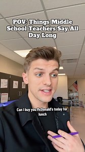 POV: Things Middle school teachers say all day long . . . . . #middleschool #comedyvideos #teaching #middleschoolteacher #teachers #teachersbelike #teacherlife #students #comedy | gabedannenbring