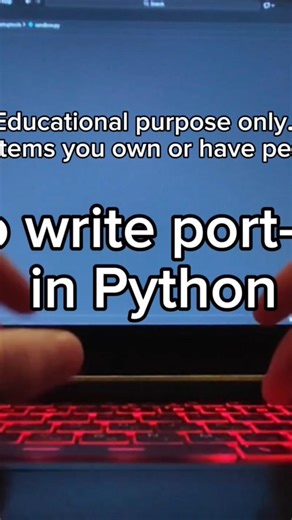 Port-scanner in Python, for education only #python #pythonprogramming #cybersecurity #portscanner
