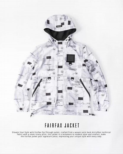 The Fairfax zip through jacket 🔥 ➤ Crafted from a woven satin back microfibre technical fabric with a sleek rotary print. • 🔗 Available online at spccstore.com & S.P.C.C BASES.⁠ • • #SPCC #strongerasacollective #outfitdetail #streetstylelook #menswear #urbanstyle #mensstreetfashion #fashionfit #apparel #fashiondenim