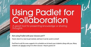 Using Padlet for Collaboration