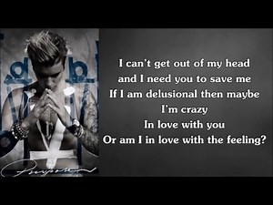 The Feeling - Justin Bieber Ft Halsey ( Lyrics Video)