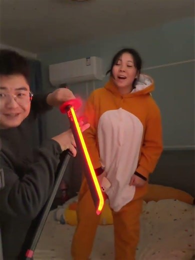 Even as a girl, I couldn't resist this cool lightsaber that sparks!