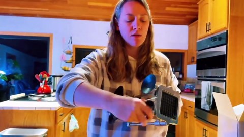 French Fry Cutter, French Fry Cutter for Potatoes, Potato Cutter with 1/2 and 3/8 Inch Blades, Fries Cutter for Whole Potatoes, Carrots, Cucumbers, Potato Cuber Sticks